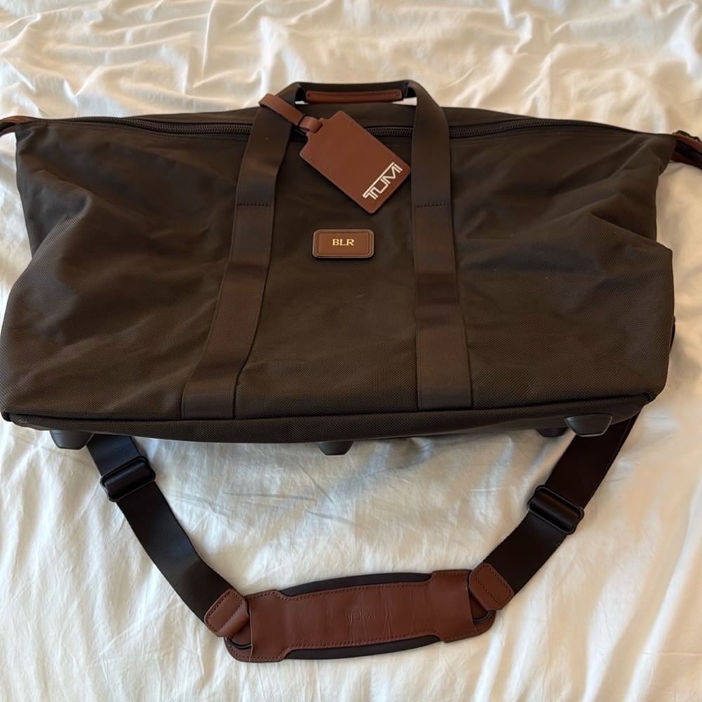 Alpha Travel Small Soft Travel Satchel Espresso